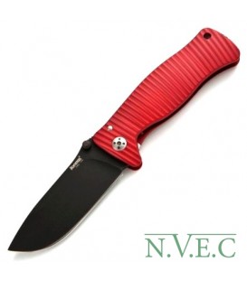 Нож LionSteel SR-1 Aluminium лезвие 94 мм черное, рукоять - красная