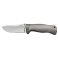 Нож LionSteel SR2 mini лезвие 78 мм, рукоять - титан, цвет серый, в деревянной коробке