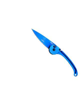 Нож Tekut Pecker C Fashion, лезвие 65 общ.160, нерж.сталь, цв-синий+чехол и коробка