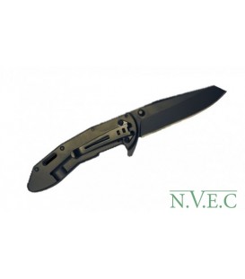 Нож Sanrenmu Outdoor, лезвие 72 мм чёрное, металлическая рукоять чёрная, крепление на ремень