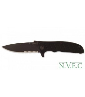 Нож Sanrenmu Athletic, лезвие 94 мм, рукоять черная, полимер G10, крепление на ремень