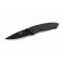 Нож Sanrenmu EDC, лезвие 68 мм чёрное, рукоять чёрная, крепление на ремень