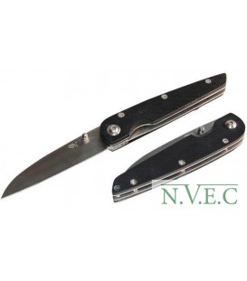 Нож Sanrenmu EDC, лезвие 66 мм, рукоять G10 чёрная, крепление на ремень
