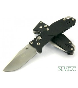Нож Sanrenmu EDC, лезвие 68 мм, рукоять черн нейлон, армирован стекловолокном, крепление на ремень