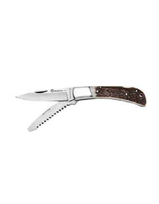Нож Maserin лезвие 75 мм нержавеющая сталь и нож-пила с отверткой, рукоять олений рог