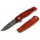 Нож Sanrenmu EDC, лезвие 69,5 мм, рукоять Pakawood, красная, текстурная